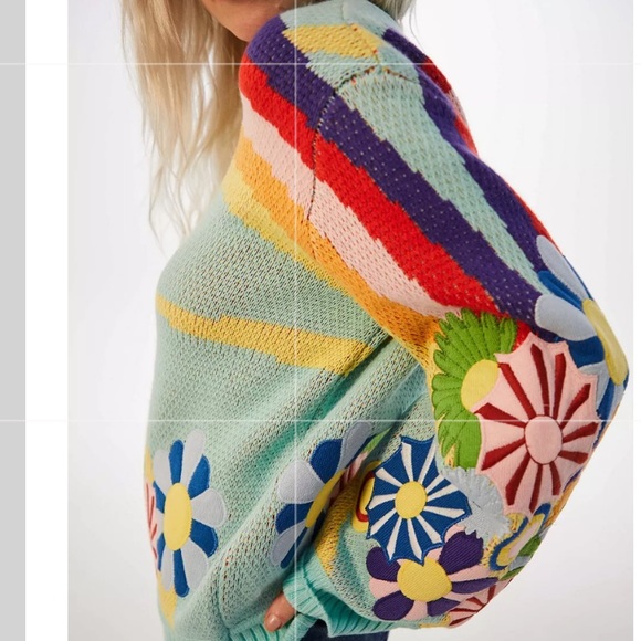 House of Sunny Colorful Pegasus Sweater - Picture 2 of 7